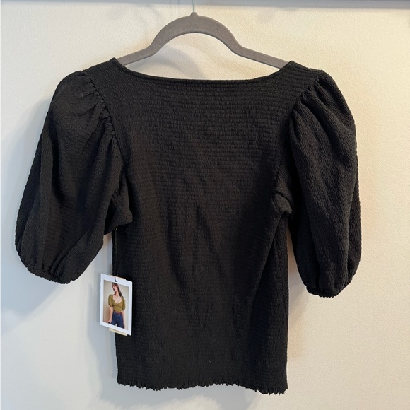 NATION LTD Bianca 80’s Smocked Tee - Picture 4 of 7